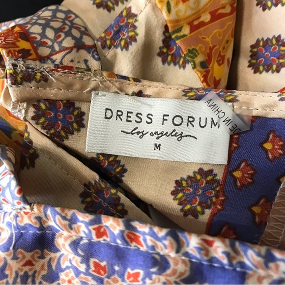 Dress Forum Boho Bandana Size Medium Bohemian Patchwork Crop Top with Tie - Picture 7 of 7